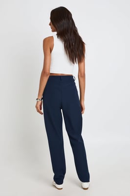 Tall High Waist Tapered Tailored Suit Trousers