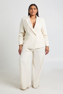 Plus Gold Trim Tailored Trouser