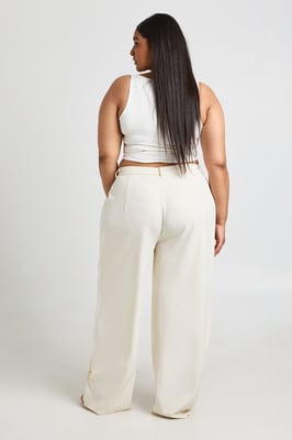 Plus Gold Trim Tailored Trouser