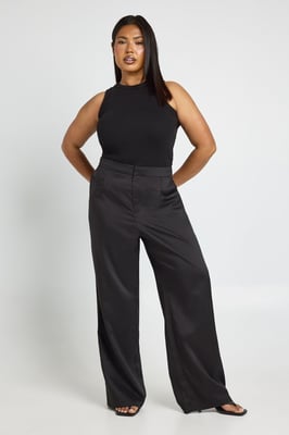 Plus Marl Mid Rise Tailored Trouser