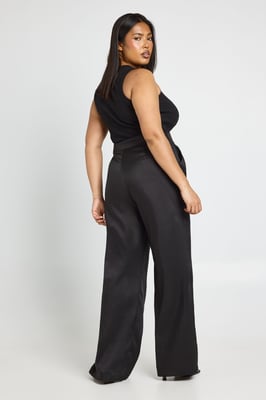 Plus Marl Mid Rise Tailored Trouser