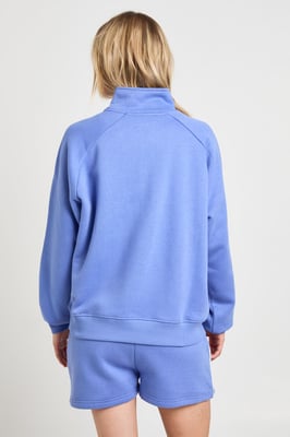 Petite Half Zip Sweatshirt Piping Detail Short Tracksuit