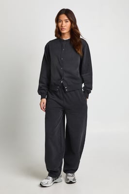 Washed Popper Bomber Sweatshirt Barrell Leg Tracksuit
