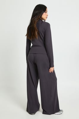 Rib Long Sleeve High Neck Tracksuit