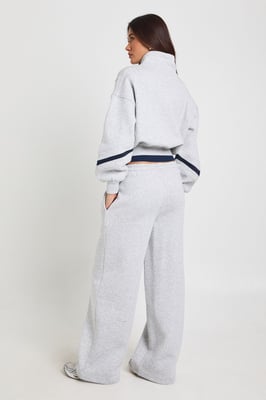 Funnel Neck Contrast Panel Sweatshirt Tracksuit