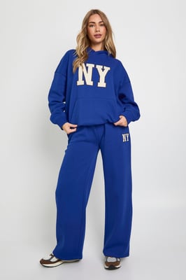 NY Applique Hoodie Tracksuit