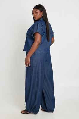 Plus Chambray Balloon Trouser