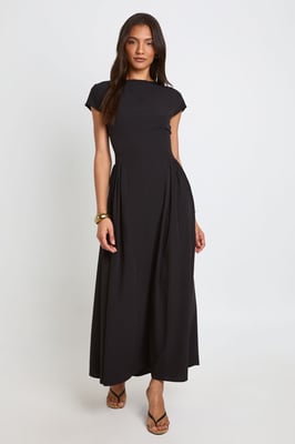 Tall Textured Volume Skirt Midaxi Dress