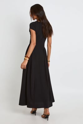 Tall Textured Volume Skirt Midaxi Dress