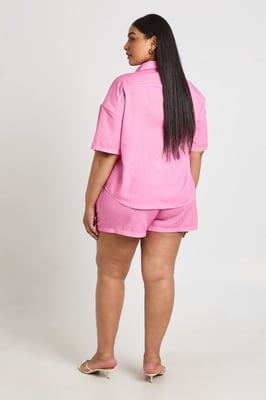 Plus Stripe Oversized Shirt