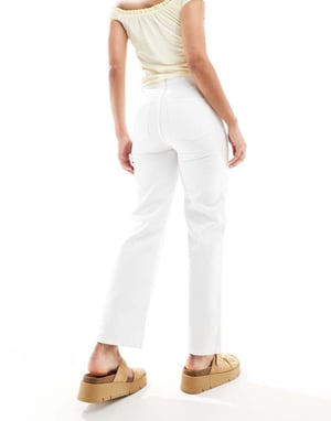 Miss Selfridge straight leg jean in white