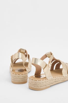 Piper Faux Suede Gladiator Espadrille Flats