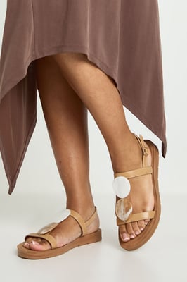Resin Trim Detail Strappy Sandals