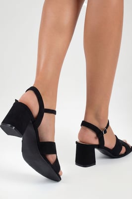 Wide Fit Cut Out Low Block Heels