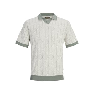 Jack & Jones Jprblublake structure knit split neck ss dessin