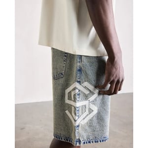 Saint Blanc Washed denim short