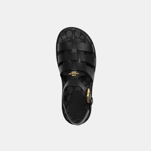 Lucy Lug Sole Sandal In Signature Jacquard