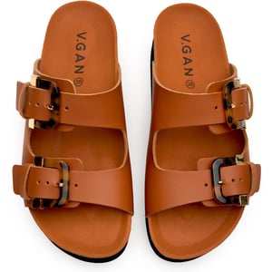 V.gan Vegan Plum Footbed Tortoiseshell Sandals