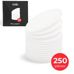 GrillX Wax papier hamburgerpers 250 stuks Ø 11,3 waxpapiertjes hamburger -