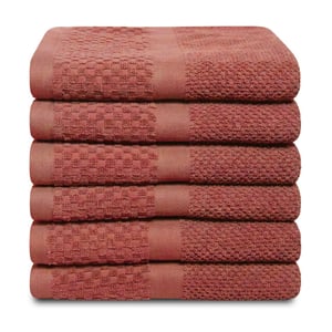 Phlox Soft popcorn handdoeken 50x90 cm set van 6 100% katoen 500 g/m2 -
