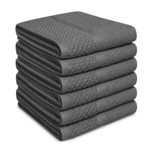 Phlox Soft popcorn handdoeken 50x90 cm set van 6 100% katoen 500 g/m2 -