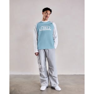 Saint Blanc Blend logo raglan longsleeve blue