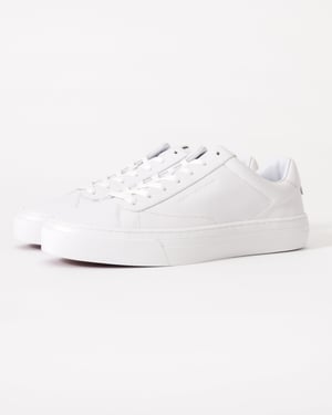 Premium Dress Trainers Logo Detail in White Trainers