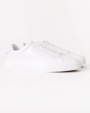 Premium Dress Trainers Logo Detail in White Trainers