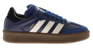 Adidas Originals Womens Trainers Samba Xlg Leather Lace Up deep blue white
