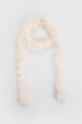 White Faux Feather Boa