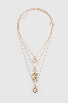 Abstract Pendant Layered Necklace
