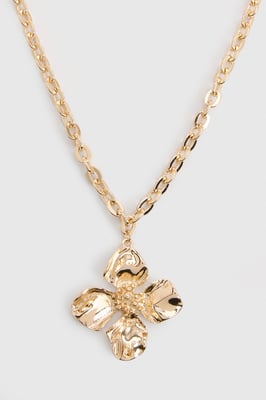 Large Flower Pendant Necklace