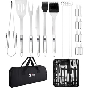 GrillX Barbecue gereedschap set 19-delig inclusief luxe draagtas kamado
