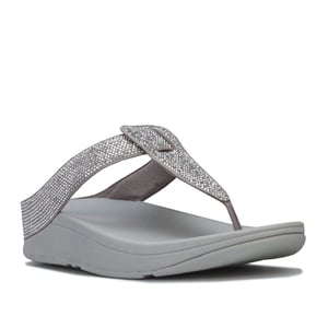 Women's Fit Flop Toe Post Sandal in Silver