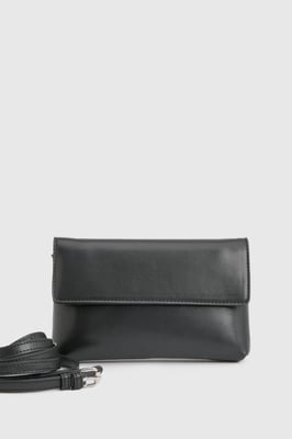 Flap Detail Cross Body Bag With Detachable Strap