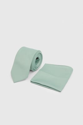 Sage Plus & Tall Tie and Pocket Square