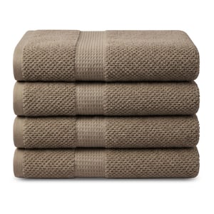 DoubleDry Popcorn weave handdoeken 50x90 cm set van 4 100% katoen 450 g/m2 -