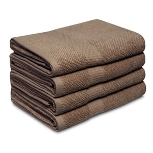 DoubleDry Popcorn weave handdoeken 70x140 cm set van 4 100% katoen 450 g/m2