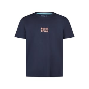 Phil & Co Heren shortama korte pyjama set blauw gebloemd