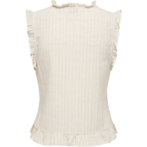 Only Onlellys s/l frill emb top wvn pumice stone