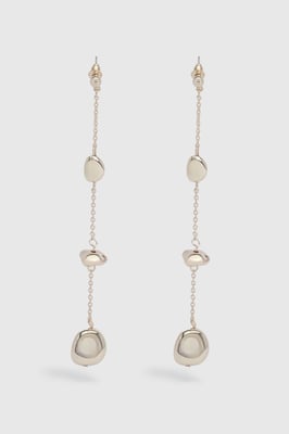 Abstract Stone Detail Drop Earrings