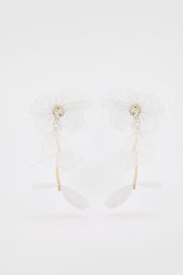 Statement Openwork Flower Drop Earrings