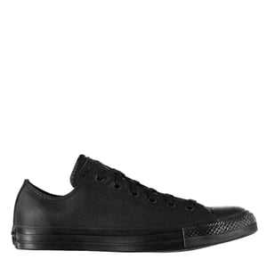 Men's Converse Chuck Taylor All Star Mono Leather Trainers in Black 001