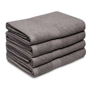 DoubleDry Popcorn weave handdoeken 70x140 cm set van 4 100% katoen 450 g/m2