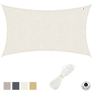 4gardenz Schaduwdoek waterdoorlatend rechthoek 5x6 mtr -