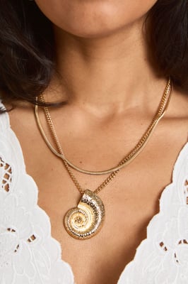 Seashell Pendant Necklaces 2 Pack