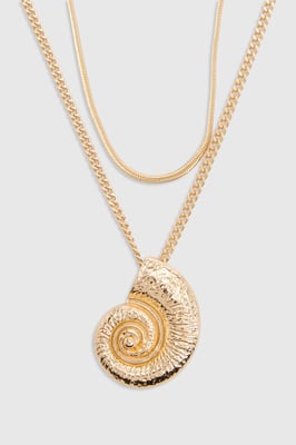Seashell Pendant Necklaces 2 Pack