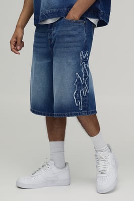 Parachute Applique Denim Jorts