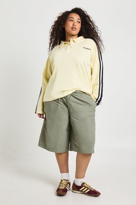 Plus Nylon Cargo Short