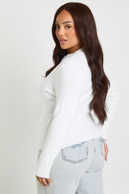 Plus Cinched Button Down Compact Knit Cardigan